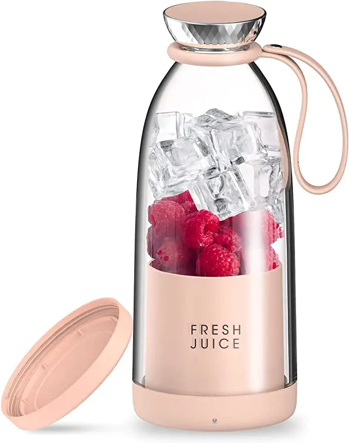 Versatile 500ml Portable USB Juicer with 6 Blades - Perfect for Fresh Juice, Milkshakes, and Ice Crushing!